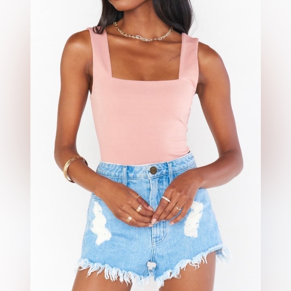 NWT Show Me Your Mumu Dory Bodysuit in the color dusty pink size s small